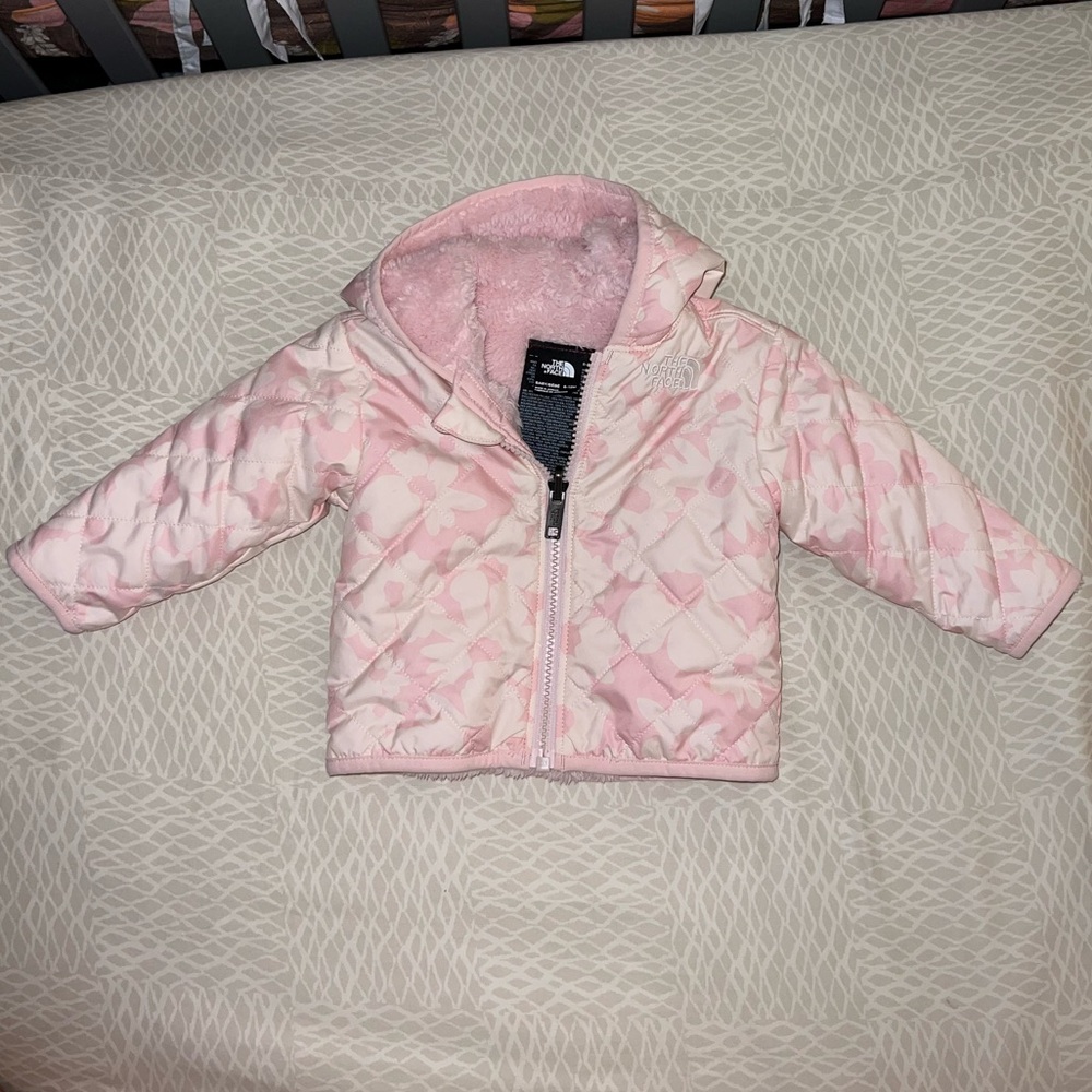 The North Face Pink Floral Quilted Kids Jacket
